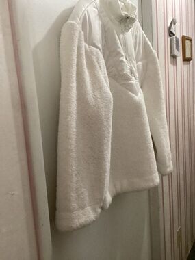 White quarter zip jacket pullover